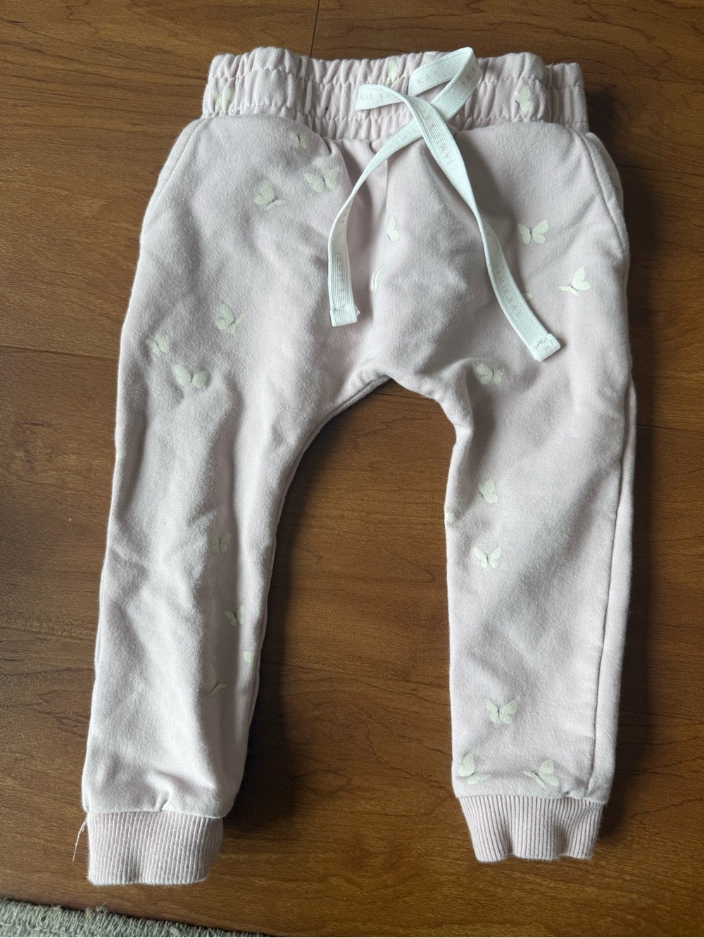 Jamie Kay Light Pink Jogger Pants with Cream Motifs